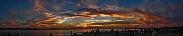 zadar sunset, zadar riva, zadar promenade