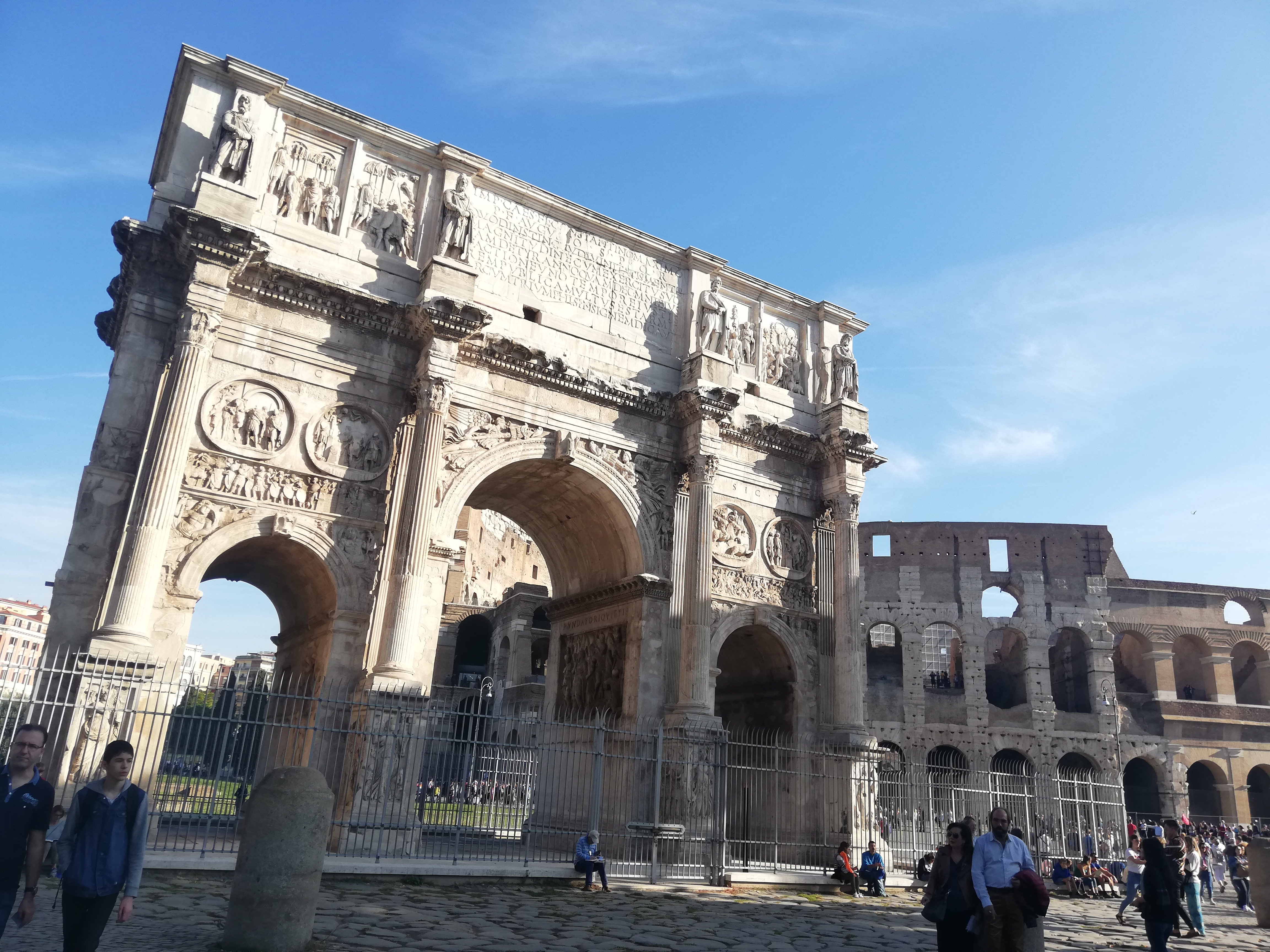 civitavecchia port to rome, arch of Constantine, Rome Colosseum