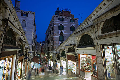Rialto bridge shops in Venice