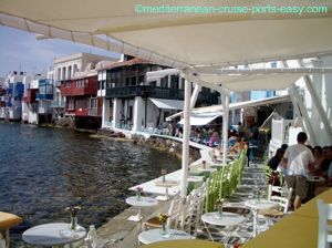mykonos little venice image, little venice photos, little venice restaurants