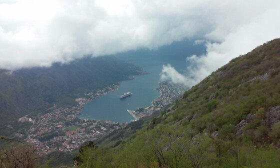 Kotor Montenegro bay from Lovcen road