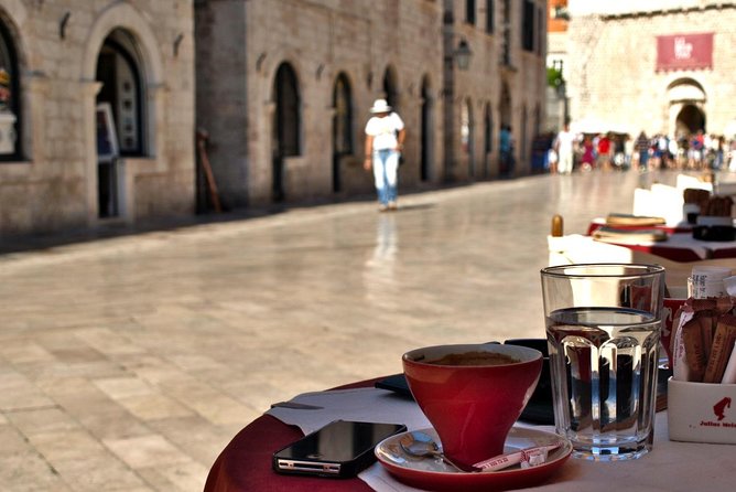 Coffee on Stradun street in Dubrovnik