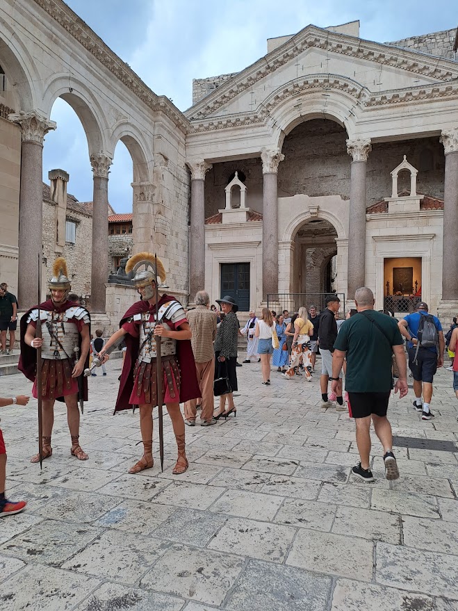 Roman soldiers in Diocletian's palace Split