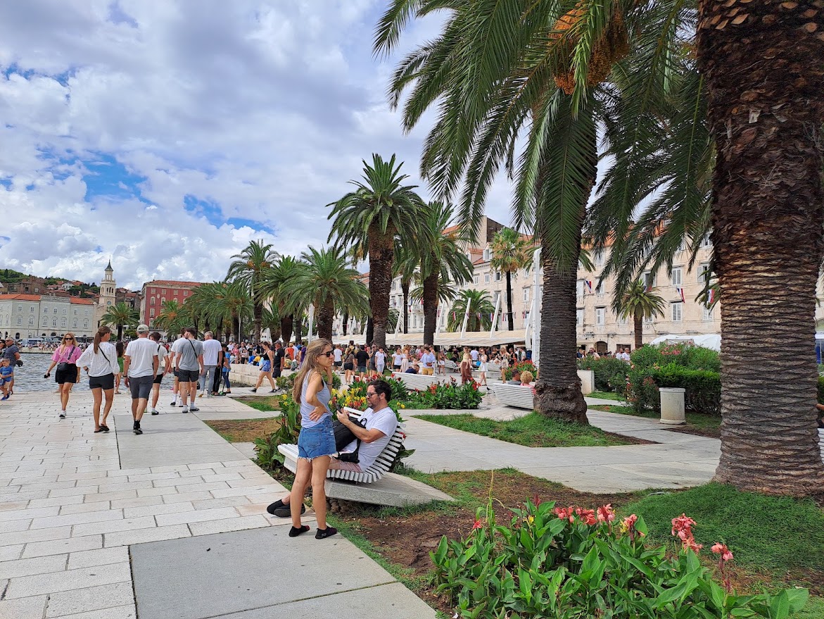 Riva promenade in Split Croatia