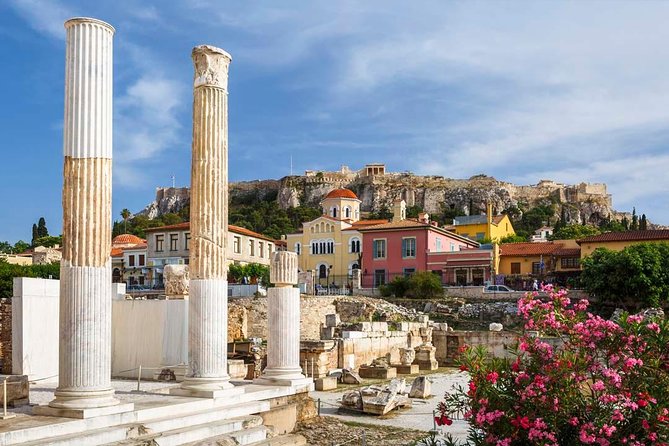 The view of the Acropolis from the Plaka