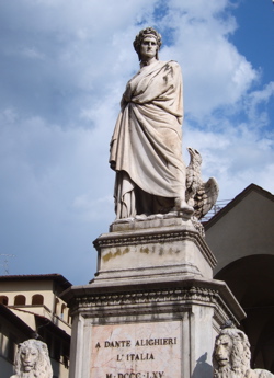 dante statue image, dante santa croce