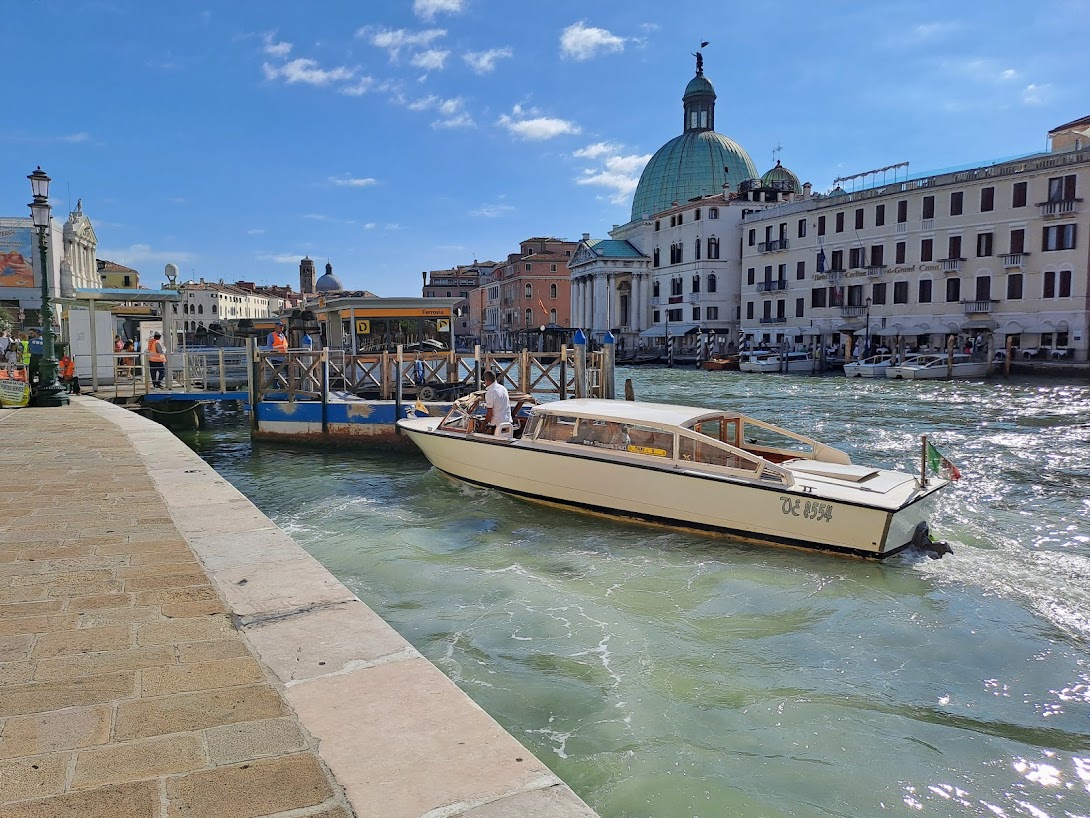 Venice taxi on Grand Canal