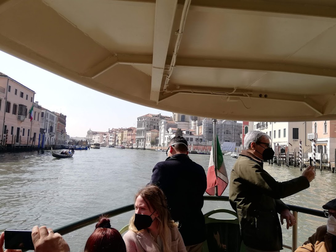 vaporetto ride down the grand canal