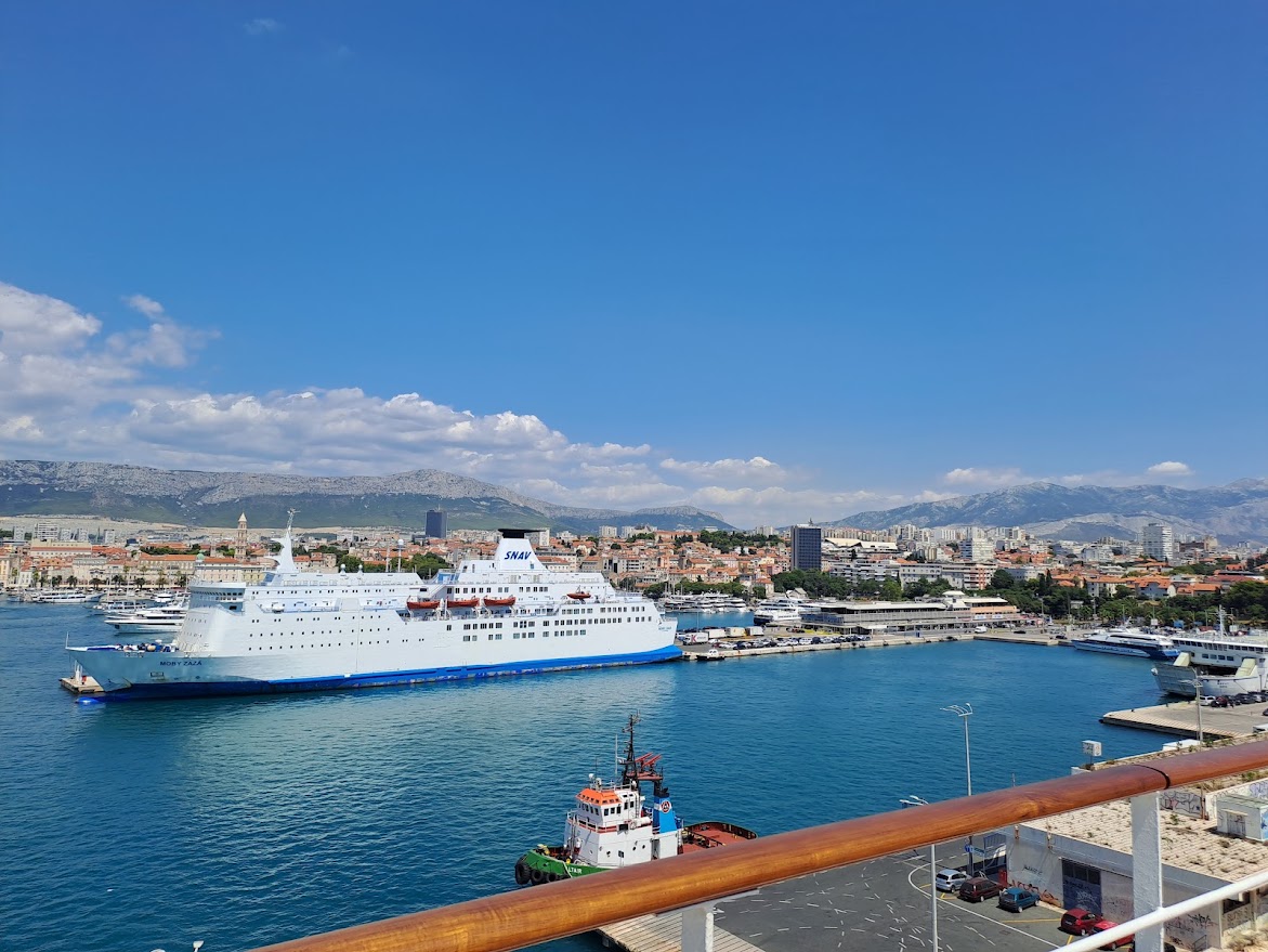 Split old town from the cruise ship