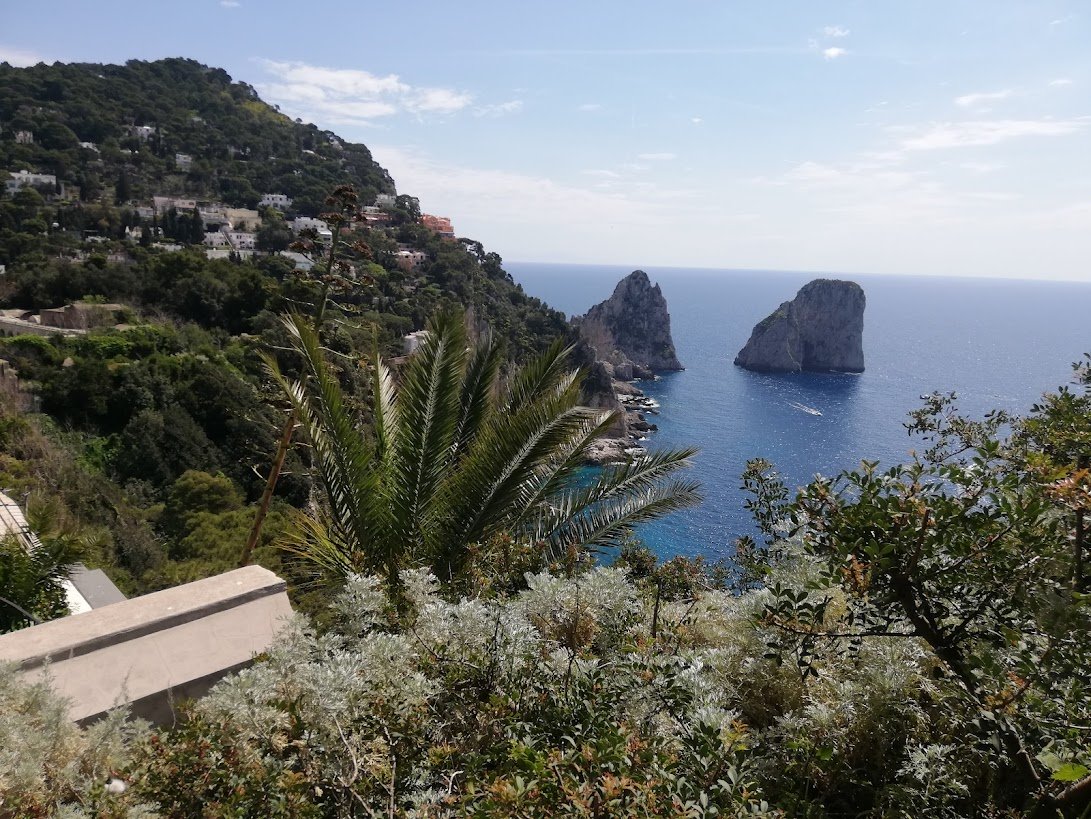 The view of the Fraglioni from Augustus Gardens