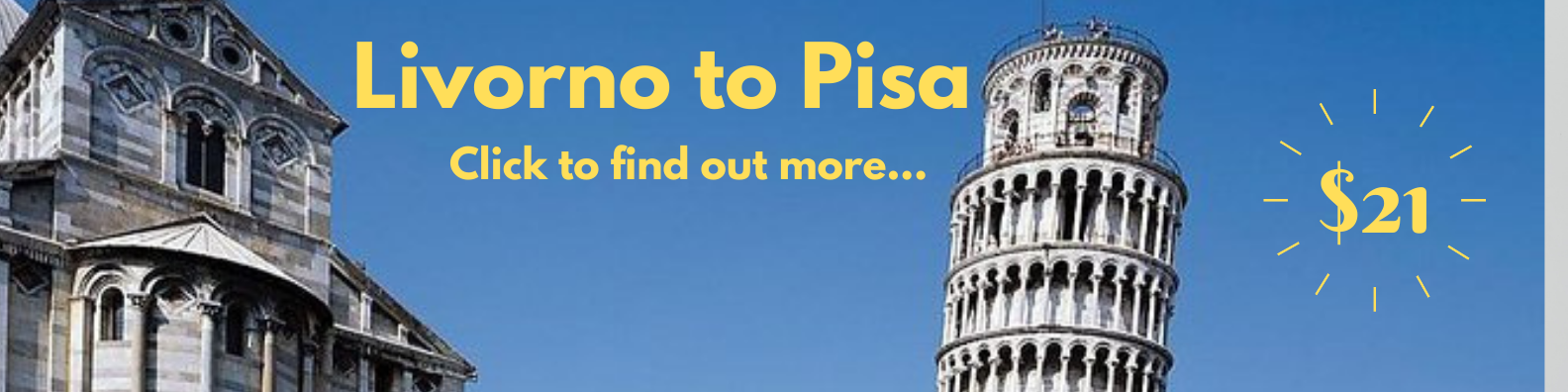 Livorno to Pisa shuttle bus for cruisers