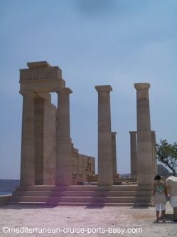 athena lindos temple photo, lindos images