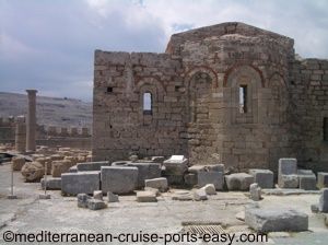 lindos town photos, lindos acropolis pics